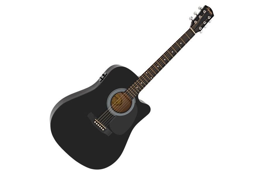 Гітара електроакустична SQUIER by FENDER SA-105CE BLACK SQ-0202 фото