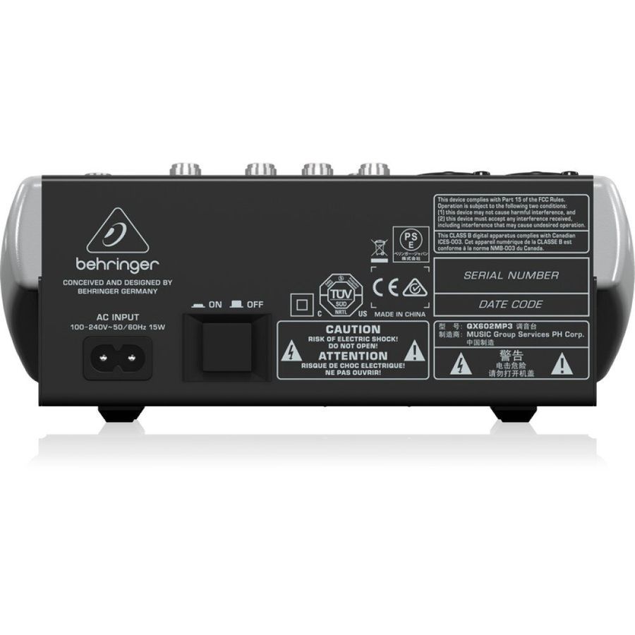 Микшерный пульт Behringer XENYX QX602MP3 BE-0800 фото