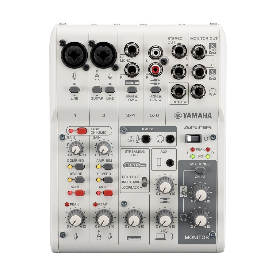 Аудіо-інтерфейс YAMAHA AG06MK2 W YA-0315 фото