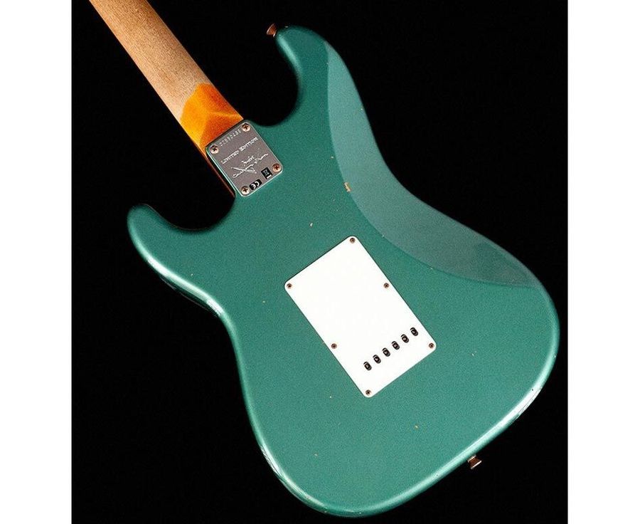 FENDER CUSTOM SHOP 1960 STRATOCASTER JOURNEYMAN RELIC FADED AGED SHERWOOD GREEN METALLIC Электрогитара FE-0293 фото
