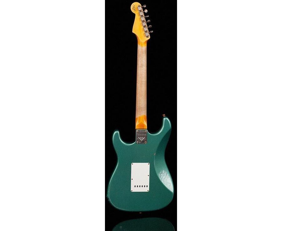 FENDER CUSTOM SHOP 1960 STRATOCASTER JOURNEYMAN RELIC FADED AGED SHERWOOD GREEN METALLIC Электрогитара FE-0293 фото