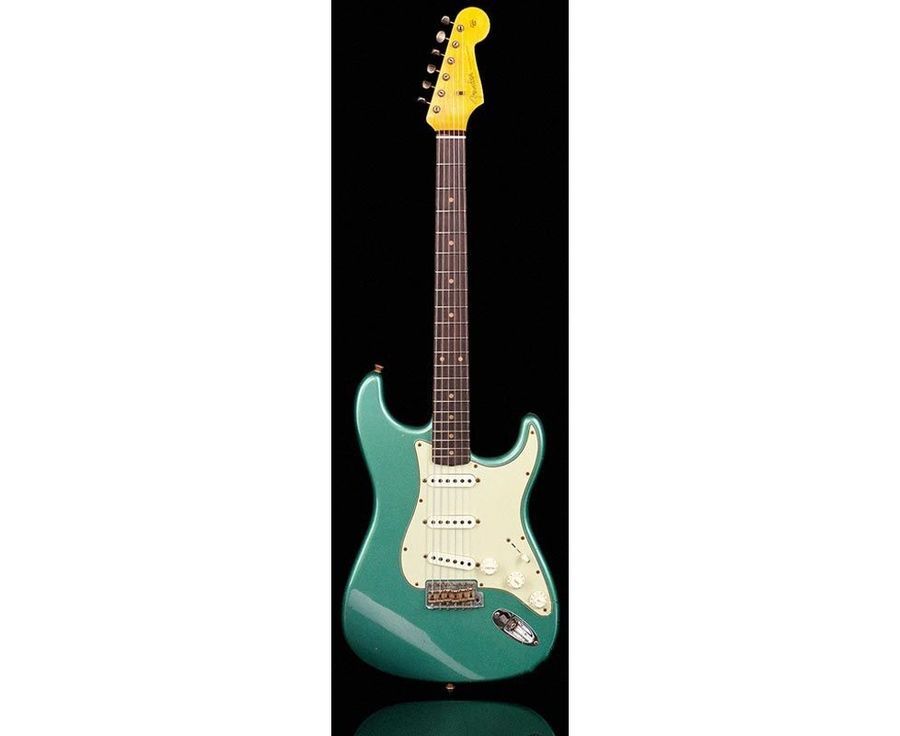 FENDER CUSTOM SHOP 1960 STRATOCASTER JOURNEYMAN RELIC FADED AGED SHERWOOD GREEN METALLIC Электрогитара FE-0293 фото
