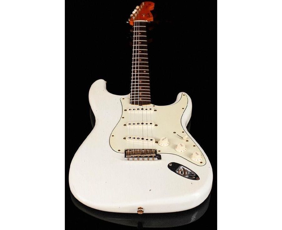 FENDER CUSTOM SHOP 1960 STRATOCASTER JOURNEYMAN RELIC AGED OLYMPIC WHITE Електрогітара FE-0292 фото