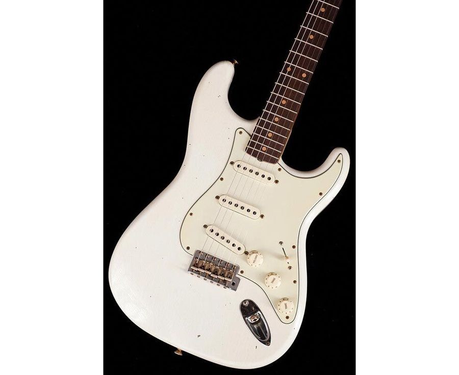 FENDER CUSTOM SHOP 1960 STRATOCASTER JOURNEYMAN RELIC AGED OLYMPIC WHITE Електрогітара FE-0292 фото