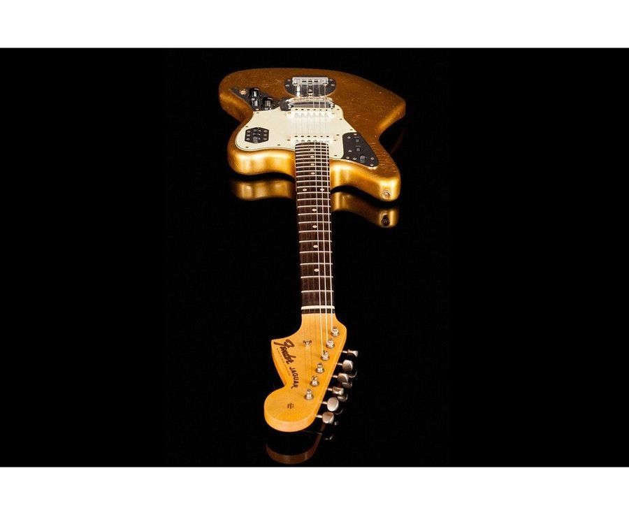 FENDER CUSTOM SHOP LIMITED EDITION 1963 JAGUAR JOURNEYMAN RELIC AGED AZTEC GOLD Електрогітара FE-0311 фото