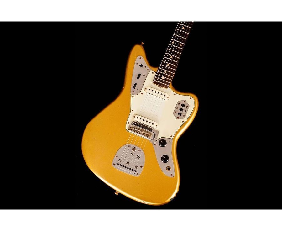 FENDER CUSTOM SHOP LIMITED EDITION 1963 JAGUAR JOURNEYMAN RELIC AGED AZTEC GOLD Електрогітара FE-0311 фото