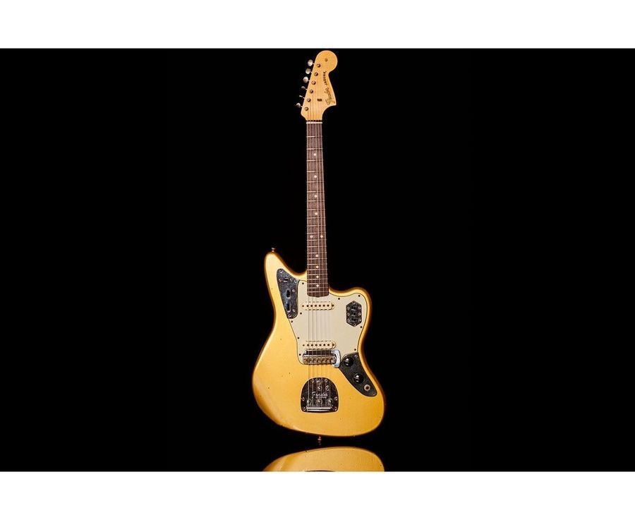 FENDER CUSTOM SHOP LIMITED EDITION 1963 JAGUAR JOURNEYMAN RELIC AGED AZTEC GOLD Електрогітара FE-0311 фото