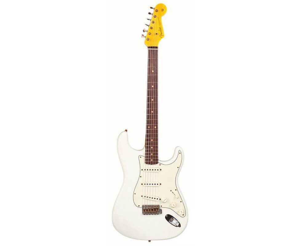 FENDER CUSTOM SHOP 1960 STRATOCASTER JOURNEYMAN RELIC AGED OLYMPIC WHITE Электрогитара FE-0292 фото