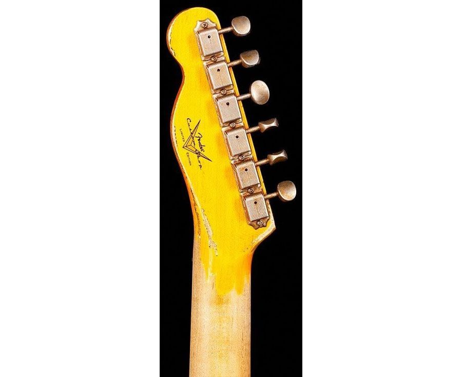 FENDER CUSTOM SHOP 1959 TELECASTER CUSTOM SUPER HEAVY RELIC AGED BLACK OVER 3TSB Електрогітара FE-0291 фото