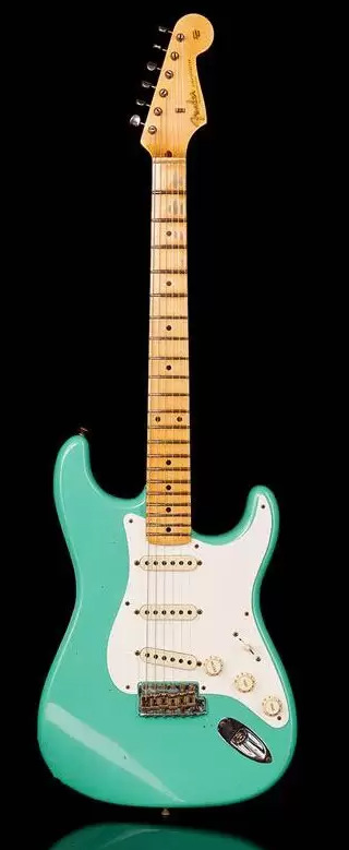FENDER CUSTOM SHOP LIMITED EDITION 1957 STRATOCASTER JOURNEYMAN RELIC AGED SEA FOAM GREEN Електрогітара FE-0308 фото