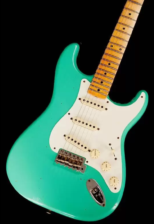 FENDER CUSTOM SHOP LIMITED EDITION 1957 STRATOCASTER JOURNEYMAN RELIC AGED SEA FOAM GREEN Електрогітара FE-0308 фото
