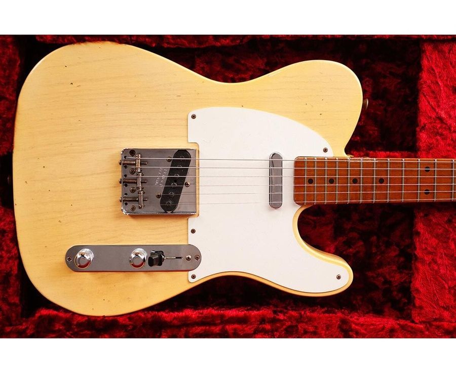 FENDER CUSTOM SHOP 1955 TELECASTER JOURNEYMAN RELIC SUPER FADED NOCASTER BLONDE Электрогитара FE-0288 фото