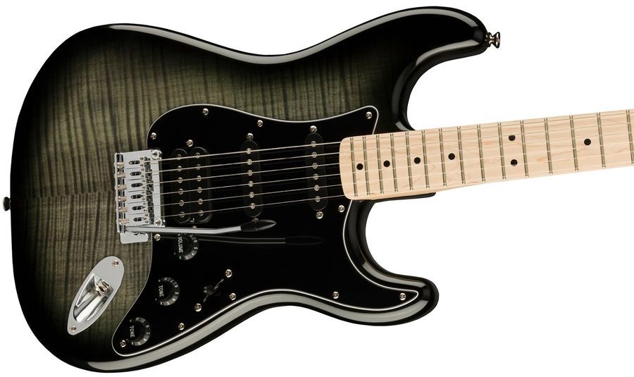 SQUIER by FENDER AFFINITY SERIES STRATOCASTER HSS MN BLACK BURST Электрогитара SQ-0077 фото